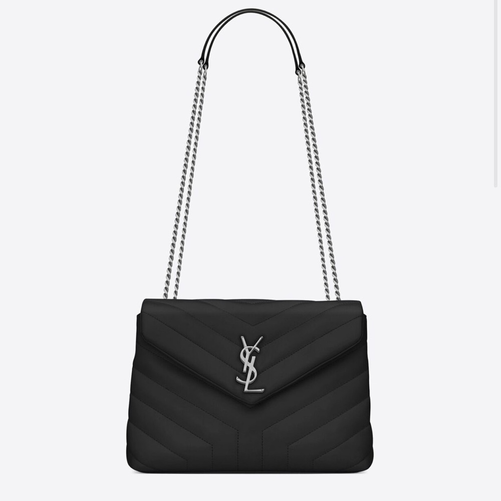 YSL LOULOU SMALL CHAIN BAG IN QUILTED "Y" LEATHER